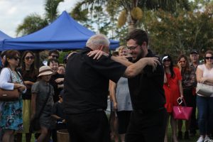 Tyler and Tony grape stomping at Berba